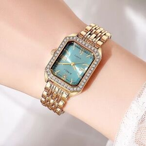 Luxury Gold Blue Women's Watch